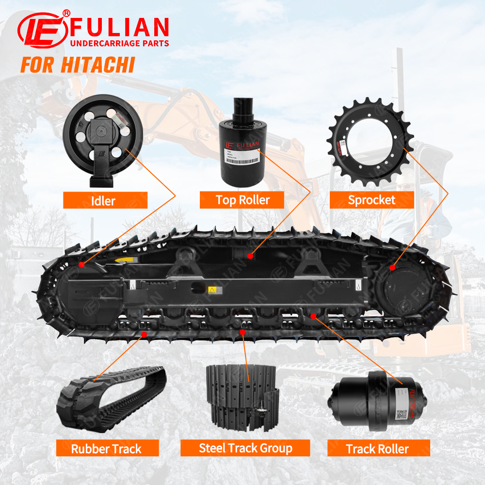 Mini Excavator Parts ZX55 Top Roller Carrier Roller FL
