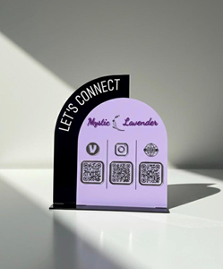 Letrero de acrílico con código QR para pequeños negocios, soporte de pago por escaneo, señalización para redes sociales, letrero para vendedores, menú de salón, logotipo de lujo - Product Image 4