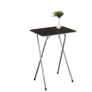 <b>Foldable</b> High Leg Outdoor <b>Table</b> Artificial Board Minimalist Design Small Square Top With Vase Decor - Product Image 1