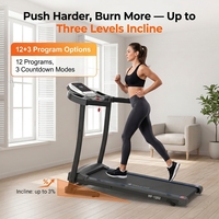 Caminadora Eléctrica Plegable para Gimnasio, Motor de 1.5hp, Inclinación Ajustable para Caminar y Correr