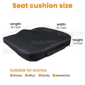 Coussin de siège de voiture en cuir PU, housses de siège automobile, coussin de chaise en mousse à mémoire de forme respirant, confortable et doux pour la maison et le bureau - Product Image 4