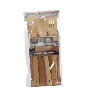 CASAMAX WL AZ-7006A Ensemble de 3 ustensiles de cuisine en bambou écologiques antidérapants, portables, créatifs et durables - Product Image 1