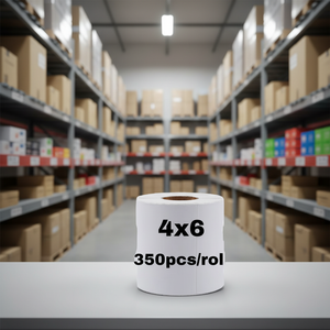 Wholesale Price ECOPACK SL-022 Easy Tear Stick 100x100mm Scratch Pressure Sensitive Sticker Thermal Paper <b>Packaging</b> Label - Product Image 4