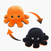 Groothandel Flip Octopus Pop Octopus Pluche Tweezijdig Gezicht Veranderend Boos Gelukkig Flip Pop Kussen Pluche Speelgoed Cadeau