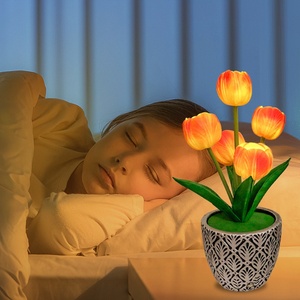 Lámpara Nocturna LED <span class=keywords><strong>de</strong></span> Tulipán Artificial con Batería Integrada, Control Táctil, Regalo Romántico <span class=keywords><strong>para</strong></span> Dormitorio, Lámpara <span class=keywords><strong>de</strong></span> Mesa <span class=keywords><strong>de</strong></span> Noche - Product Image 4