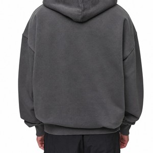 Felpa con Cappuccio da <span class=keywords><strong>Uomo</strong></span> <span class=keywords><strong>Taglie</strong></span> <span class=keywords><strong>Forti</strong></span> 100% Cotone Invernale Foderata Lavorata a Maglia Oversize Casual Pullover Streetwear Eco-Friendly - Product Image 4