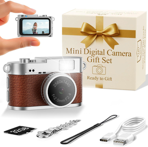 Wholesale Customizable Mini <b>Camera</b> Keychain Retro Built-in LED Light for Travel Vlog Photography Christmas Gifts Wholesale Custo - Product Image 1