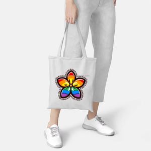 Sac fourre-tout en toile personnalisé DLBZ, motif arc-en-ciel, écologique, lavable, avec poignée en corde, pour un usage quotidien - Product Image 4