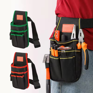 Sacs banane multiples en polyester imperméable avec sangle réglable, fermeture à boucle, système de fixation rapide, ceinture à outils personnalisable OEM/ODM - Product Image 2