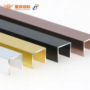 Foshan factory Aluminium U Shape Profile Door and Window Sliding Rail Track Aluminium C Channel Extrusion