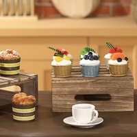 Support à gâteaux avec poignée découpée pour servir des cupcakes, design à panneaux, présentoir à cupcakes portable avec poignée découpée