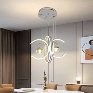 Lámpara Colgante LED Moderna con Atenuación CC3, Diseño Geométrico Circular, para Sala de Estar, Comedor, Restaurante, Villa - Product Image 2