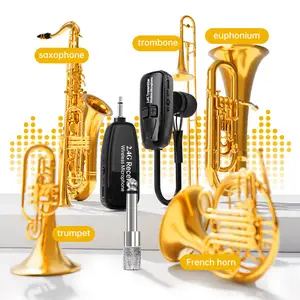 Automatisch Aanpassen Frequentie Professionele Draadloze Microfoon Voor Saxofoon Anti-Interferentie Saxofoon Draadloze Microfoon