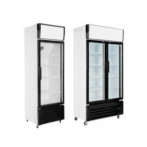 Congélateur vertical commercial avec porte vitrée pour boissons, idéal pour les magasins et restaurants, réfrigérateur de présentation pour boissons - Product Image 3