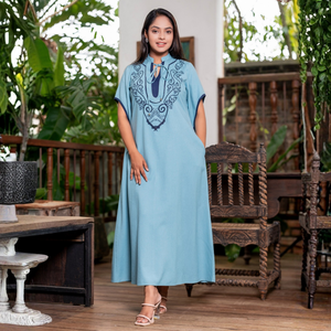 Durable Embroidered Luxury Maggie Sleeve <b>Bohemian</b> <b>Dress</b> Elegant <b>Maxi</b> Casual for Women - Product Image 4