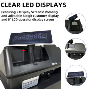 Caja Registradora Electrónica de Estilo Antiguo Longfly LF100, Sistema <span class=keywords><strong>POS</strong></span> con Impresora Térmica de 57 mm, Pantalla LCD de 128x64, Wi-Fi 6, Bluetooth 5.2, 2 Años de Garantía - Product Image 3