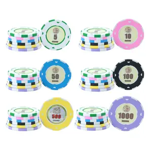 2024 più recente design composito rfid poker fiches casinò gioco di poker ceramica 40mm 10G chip per Texas Hold 'em