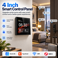 Panneau d'automatisation de la maison intelligente, panneau de contrôle intelligent Tuya, écran tactile de 4 pouces, passerelle Zigbee, WiFi, LAN, RS485, panneau de commande vocal, US