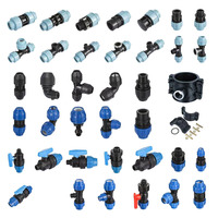 Accessoires de plomberie pour l'eau, connecteur en PP, diamètre PE 40 mm, raccords à compression PN16, raccords en T pour système d'irrigation