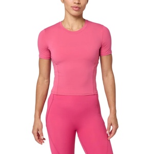 Servicio de Marca OEM, Camiseta Deportiva de Lujo para Mujer, de Verano, Modal, Lana, Estampada a Cuadros, de Secado Rápido, para Correr - Product Image 3