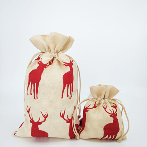 Sacs cadeaux de Noël personnalisables avec technologie de couture et d'impression pour des promotions personnalisées - Product Image 3