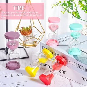 Nouvelle minuterie <span class=keywords><strong>sablier</strong></span> en verre soufflé pour dessus de table <span class=keywords><strong>Miniature</strong></span> décor à la maison Style d'amour taille personnalisable écologique - Product Image 5