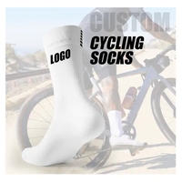 Chaussettes de cyclisme personnalisées avec logo, légères, pour hommes et femmes, chaussettes de sport pour vélo de route, chaussettes de compression tricotées avec logo OEM