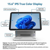 Computadora Todo en Uno POS con Pantalla Táctil Capacitiva de 15.6 Pulgadas, CPU Intel I5, Sistema Operativo Windows, Wi-Fi 6, Bluetooth 5.2, Soporte de Pared, MSR Opcional
