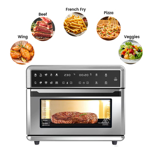 <span class=keywords><strong>Four</strong></span> multifonction 25L en acier inoxydable, friteuse à <span class=keywords><strong>air</strong></span> électrique, <span class=keywords><strong>grille</strong></span>-<span class=keywords><strong>pain</strong></span> et <span class=keywords><strong>four</strong></span> à pizza combinés avec écran tactile numérique pour la cuisson à domicile - Product Image 2