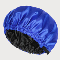 Anpassbare Satin-Seiden-Schlafhaube mit Logo, Verstellbare Doppellagige Nachthaube für Frauen, Haarpflege-Kappe mit Stirnband