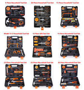 Ensemble d'outils ménagers en acier au carbone <span class=keywords><strong>de</strong></span> 36 pièces, kit d'outils à main pour la réparation à domicile avec étui rigide pour le bricolage et l'entretien domestique - Product Image 3