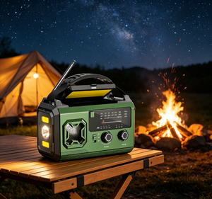 <span class=keywords><strong>Radio</strong></span> de Emergencia Recargable Solar de 20000mAh con Funciones FM AM WB, Acceso a Internet, Linterna Integrada y Manivela SOS - Product Image 1