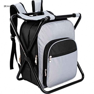 Folding Picnic Cooler Backpack With <b>Chair</b>, <b>Lightweight</b> Portable Seat Stool for Outdoor Camping, Travel, Hiking, <b>Beach</b>,Fishing - Product Image 4
