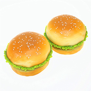 Jincan 6,5 cm Pendentif en PU à rebond lent, simulation de pain au sésame KFC, jouet de décompression à pétrir, décoration unisexe pour garçons et filles - Product Image 3