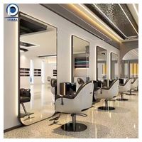 Optima Miroir de coiffure à LED Miroir pleine longueur haute définition pour salons de coiffure Miroir de coiffure professionnel Design minimaliste