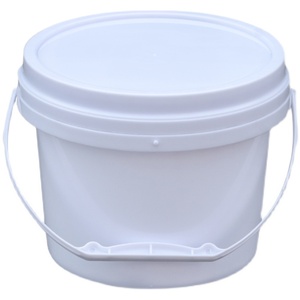 Secchiello per salsa di plastica bianca LEADLOONG 15L con coperchio ispessito con pel di mangime chimico a pel vuoto - Product Image 2