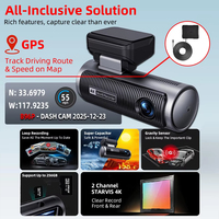 Nueva Cámara para Auto 4K+4K, Caja Negra para Auto, Cámara de Tablero Delantera y Trasera con Doble Lente, Wifi, GPS, DVR 4K