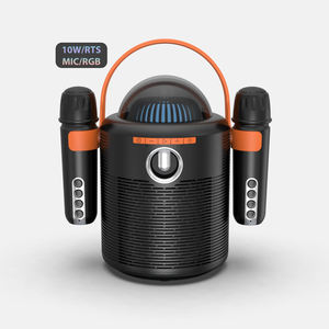 Cheap RGB Light Bt Speaker Karaoke Handheld Ktv Micrófono inalámbrico Hifi Speaker Portable Karaoke Speaker con 2 Mic - Product Image 4