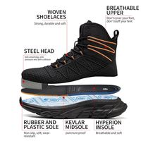 Léger et confortable Sport mode travail bottes de sécurité Steel Toe bottes de sécurité lumières chaussures de sécurité pour hommes