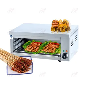 Cuisine commerciale équipement de cuisson bureau suspendu électrique Surface poêle électrique salamandre gril avec un brûleur