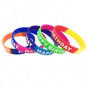 Bracelets en silicone personnalisés imperméables - Bracelets imprimés sérigraphiés aux couleurs vives pour les cadeaux de fête d'anniversaire - Product Image 3