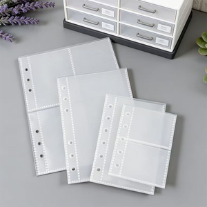 10 Blatt A5 Loseblatt-Notizblock mit 6 Ringen, bedruckt, PP-Notizblockseiten, <span class=keywords><strong>4</strong></span> Taschen, Kunststoffschutz - Product Image 4
