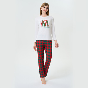 Ropa de dormir para mujer, venta al por mayor, dulce Corazón, camisones de dos piezas para mujer, conjunto de pijama de manga larga para primavera y otoño - Product Image 1