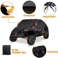 NewWind Housse étanche noire robuste 4-6 places ATV/UTV Body Protector Polaris RZR Can-Am Maverick X3 Accessoires