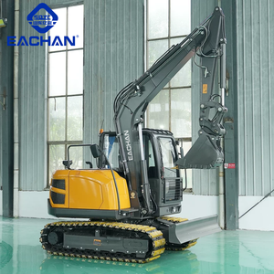 Spedizione gratuita Euro 5 Diesel 6.5 Ton escavatore macchina da costruzione cingolo pesante Bagger paesaggistica gomma forte scavatrice - Product Image 4