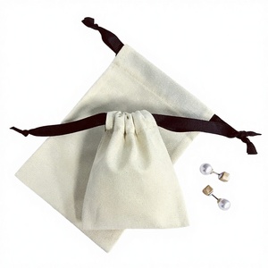 Sac Cadeau à Cordon en Coton et Lin pour Cosmétiques et Shampoings, Pochette de Maquillage en Mousseline de Coton Bio – Grande Vente - Product Image 3