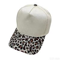 Gorra de Béisbol Estructurada de 5 Paneles con Estampado de Leopardo, Visera Curva, Logotipo Personalizado OEM, Bordado, Logotipo Impreso, Gorra Moderna de Moda al por Mayor