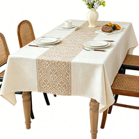 Mantel Grueso Tipo Lino, Rectangular, de Lujo, Impermeable y Resistente al Calor, para Mesa de Comedor y Café, Estilo 2026