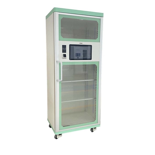 BRG-211 UHF RFID Smart Medical Consumables Cabinet Real-Time Inventory 15.6'' Touch Screen Face/Finger Vein Login ISO 18000-6C