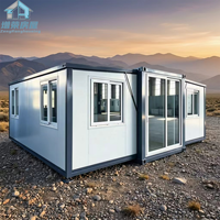 Maison conteneur modulaire de 20 pieds, espaces de vie préfabriqués extensibles pour villas de vacances, dortoirs, campements temporaires
